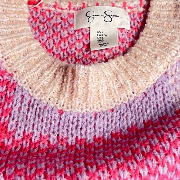 Womens Jessica‎ Simpson plaid colorful sweater size large - Picture 2 of 2